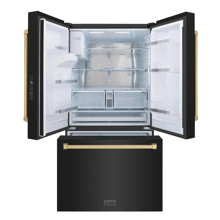 ZLINE 36" Refrigerator, Water, Ice Dispenser, Fingerprint Resistant, RSMZ - W - 36 - BS - CB - Farmhouse Kitchen and Bath