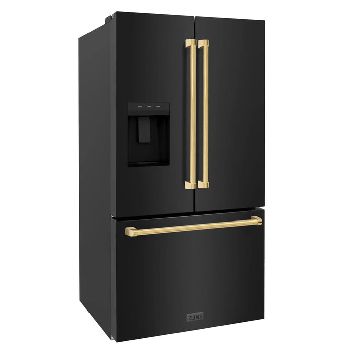 ZLINE 36" Refrigerator, Water, Ice Dispenser, Fingerprint Resistant, RSMZ - W - 36 - BS - G - Farmhouse Kitchen and Bath