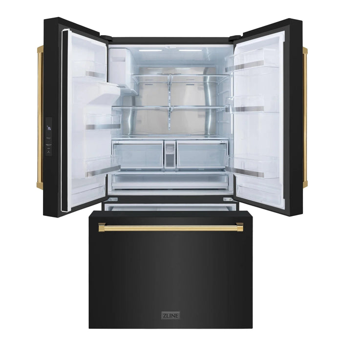 ZLINE 36" Refrigerator, Water, Ice Dispenser, Fingerprint Resistant, RSMZ - W - 36 - BS - G - Farmhouse Kitchen and Bath
