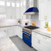 ZLINE 36" Snow Finish Wall Range Hood, Blue Gloss Shell, 8654BG - 36 - Farmhouse Kitchen and Bath