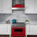 ZLINE 36" Snow Finish Wall Range Hood, Red Matte Shell, 8654RM - 36 - Farmhouse Kitchen and Bath