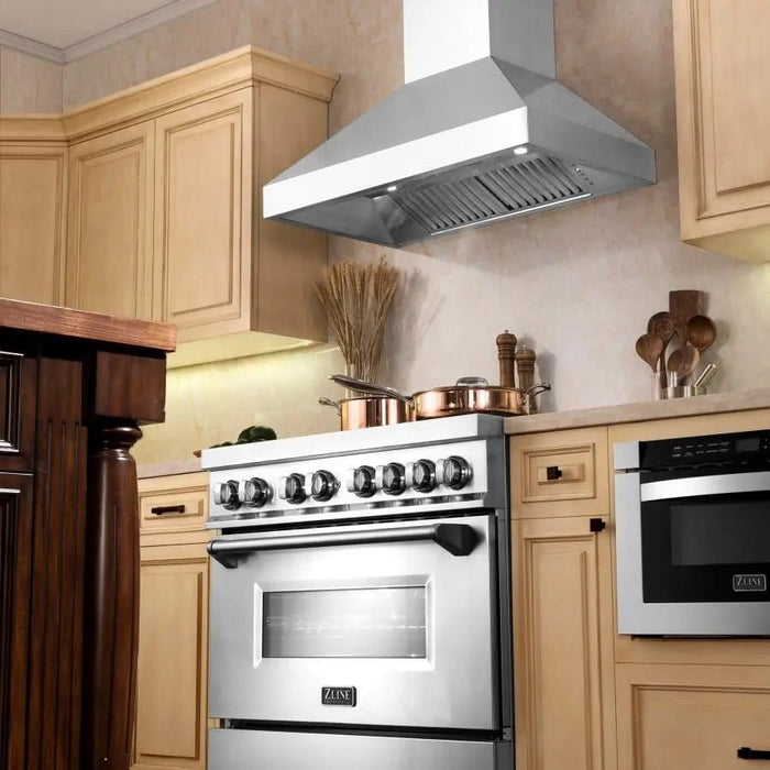 ZLINE 36" Stainless Steel Wall Range Hood 597 - 36 - Farmhouse Kitchen and Bath
