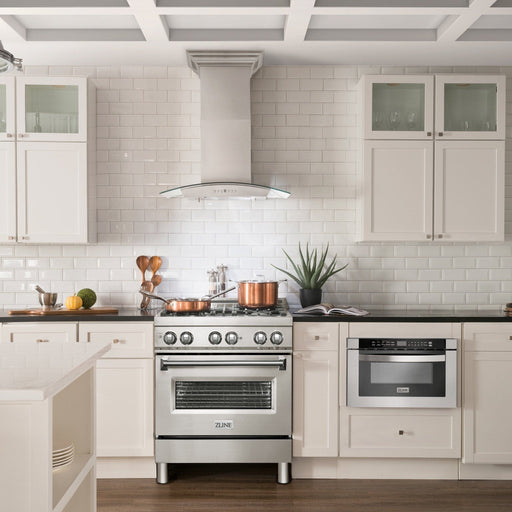 ZLINE 36" Wall Mount Range Hood, Bluetooth Speakers, KN4CRN - BT - 36 - Farmhouse Kitchen and Bath