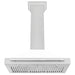 ZLINE 36" White Matte Range Hood, Stainless Steel Handle KB4SNX - WM - 36 - Farmhouse Kitchen and Bath