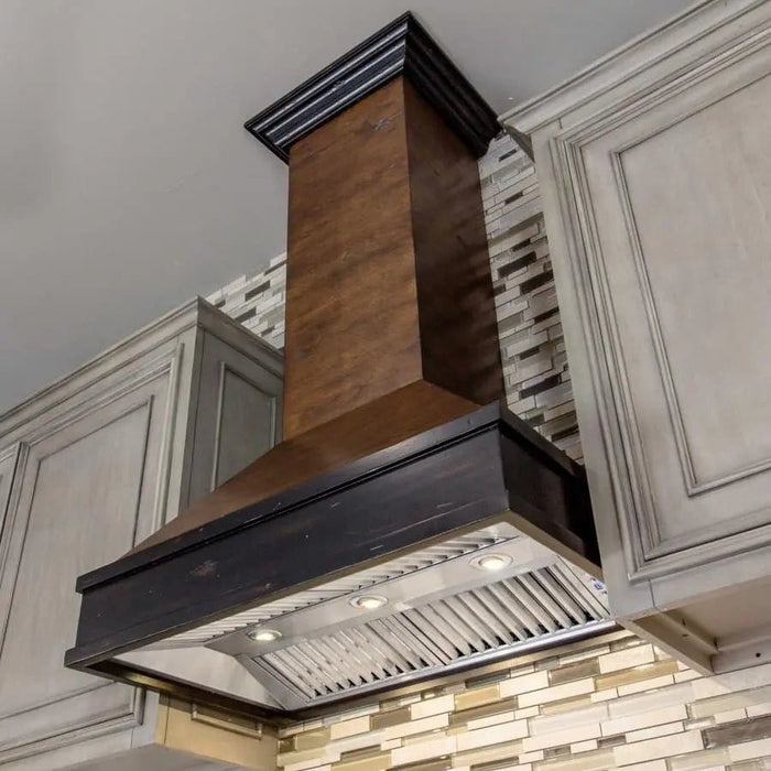 ZLINE 36" Wooden Wall Range Hood, Crown Molding 329AH - 36 - Farmhouse Kitchen and Bath