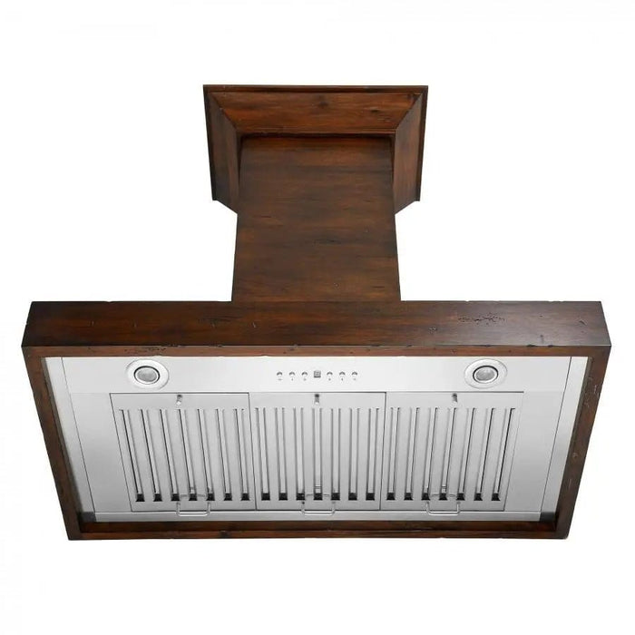 ZLINE 36" Wooden Wall Range Hood in Walnut, KBRR - 36 - Farmhouse Kitchen and Bath