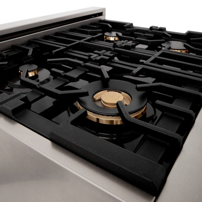 ZLINE 4 Brass Burners, BRASSBR - 30 - Farmhouse Kitchen and Bath