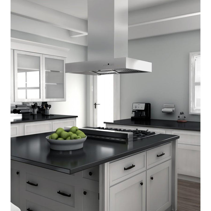 ZLINE 42" Stainless Steel Island Range Hood, KECOMi - 42 - Farmhouse Kitchen and Bath