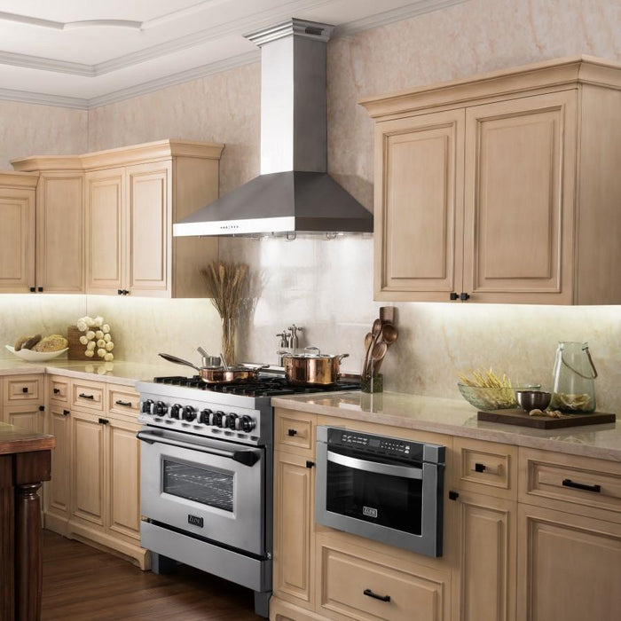 ZLINE 42" Wall Range Hood, Built - in CrownSound® Bluetooth Speakers, KL3CRN - BT - 42 - Farmhouse Kitchen and Bath