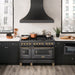 ZLINE 48" Autograph Dual Fuel Range, Black Stainless, Gold, RABZ - 48 - G - Farmhouse Kitchen and Bath