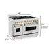 ZLINE 48" Autograph Dual Fuel Range, DuraSnow, Bronze, RASZ - SN - 48 - CB - Farmhouse Kitchen and Bath