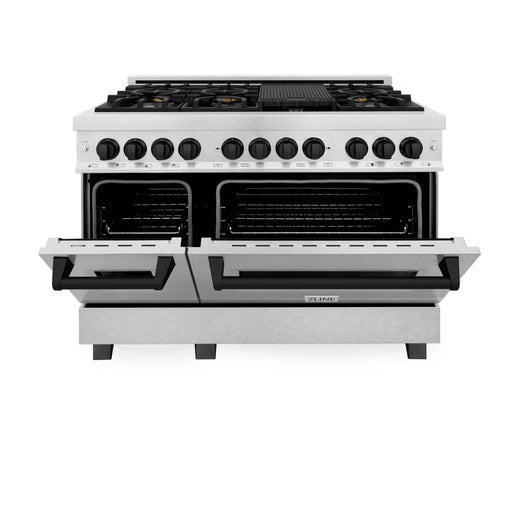 ZLINE 48" Autograph Dual Fuel Range, RASZ - SN - 48 - MB - Farmhouse Kitchen and Bath