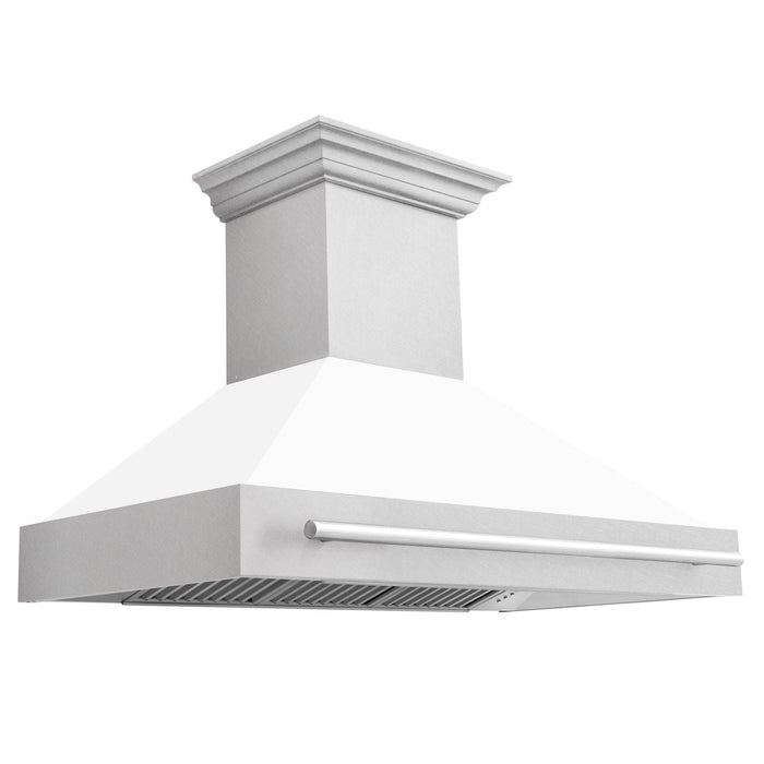 ZLINE 48" Autograph DuraSnow White Stainless Wall Range Hood 8654SNX - WM - 48 - Farmhouse Kitchen and Bath