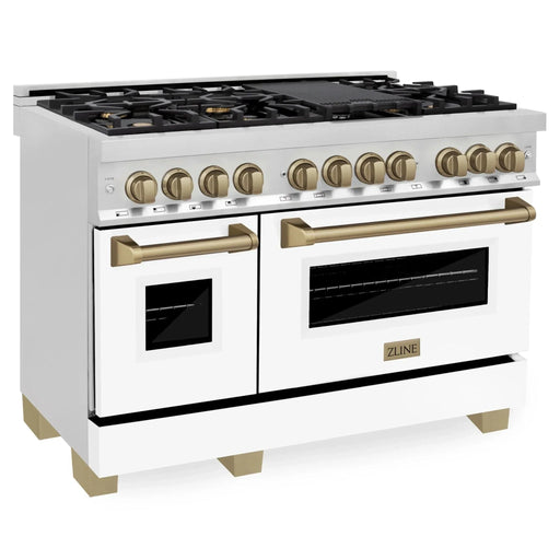ZLINE 48" Autograph Edition, Dual Fuel Range, RAZ - WM - 48 - CB - Farmhouse Kitchen and Bath
