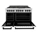 ZLINE 48" Autograph Edition, Dual Fuel Range, White Door, RAZ - WM - 48 - MB - Farmhouse Kitchen and Bath