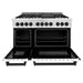 ZLINE 48" Autograph, Range, Dual Fuel, White door, RASZ - WM - 48 - MB - Farmhouse Kitchen and Bath