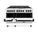 ZLINE 48" Autograph, Range, Dual Fuel, White door, RASZ - WM - 48 - MB - Farmhouse Kitchen and Bath