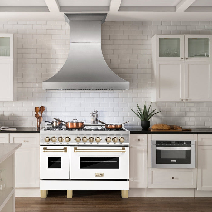 ZLINE 48" Autograph, Range, Dual Fuel, White Matte Door RAZ - WM - 48 - G - Farmhouse Kitchen and Bath