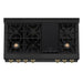 ZLINE 48" Autograph Rangetop, Black Stainless, Champagne Bronze Accents, RTBZ - 48 - CB - Farmhouse Kitchen and Bath
