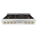 ZLINE 48" Autograph Rangetop, Stainless, Bronze Accents, RTZ - 48 - CB - Farmhouse Kitchen and Bath