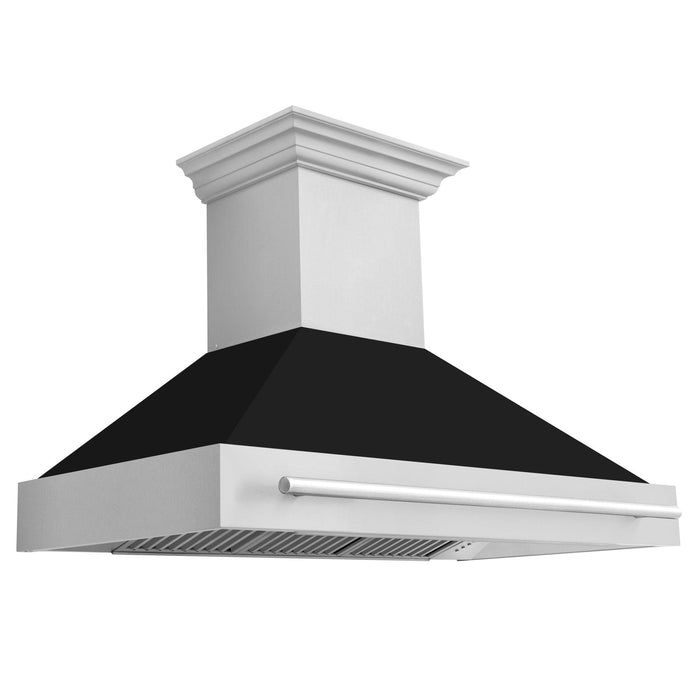ZLINE 48" Autograph Stainless Black Wall Range Hood, 8654STX - BLM - 48 - Farmhouse Kitchen and Bath