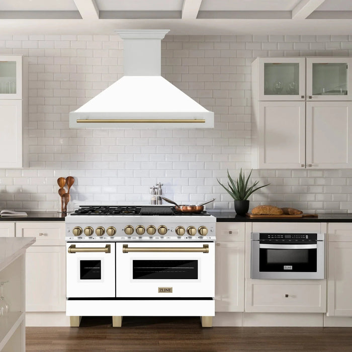 ZLINE 48" Autograph Stainless Wall Range Hood, 8654STZ - WM48 - CB - Farmhouse Kitchen and Bath
