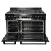 ZLINE 48" Black Stainless, Gas Burner, Electric Oven Range, RAB - 48 - Farmhouse Kitchen and Bath