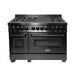 ZLINE 48" Black Stainless, Gas Burner, Electric Oven Range, RAB - 48 - Farmhouse Kitchen and Bath