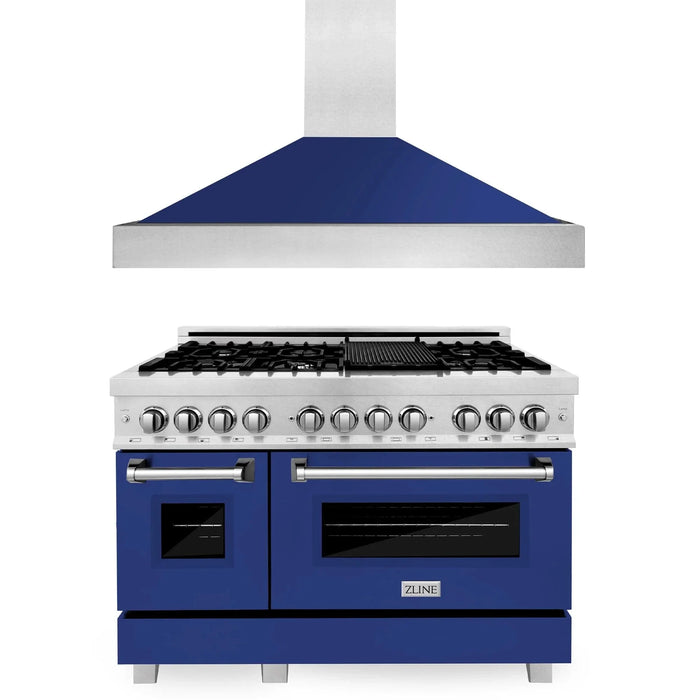 ZLINE 48" Bundle Range RAS - BG - 48 & Range Hood 8654BG - 48, 2KP - RASBGRH48 - Farmhouse Kitchen and Bath