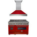 ZLINE 48" Bundle Range RAS - RG - 48 & Range Hood 8654RG - 48, 2KP - RASRGRH48 - Farmhouse Kitchen and Bath
