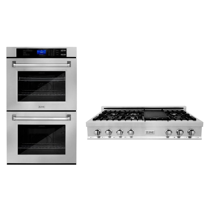 ZLINE 48" Bundle Range Top RT48 & Wall Oven AWD - 30, 2KP - RTAWD48 - Farmhouse Kitchen and Bath