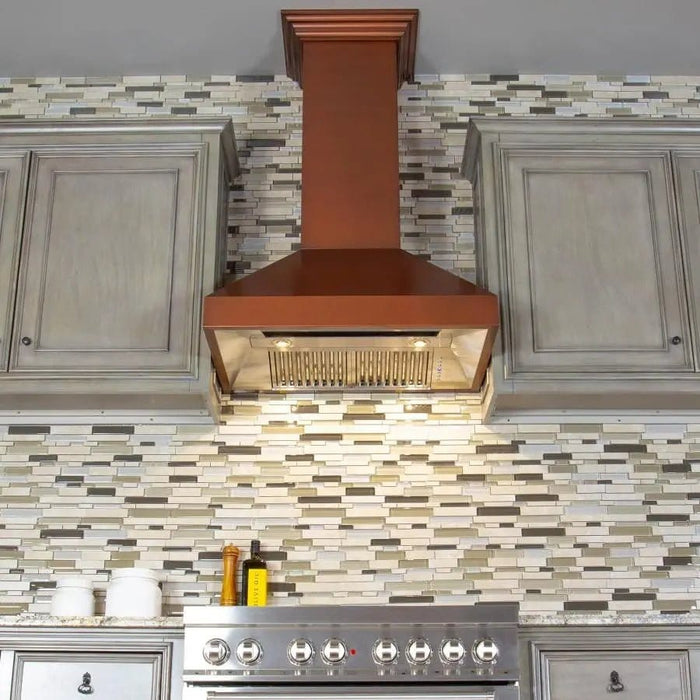 ZLINE 48" Copper Wall Range Hood 8667C - 48 - Farmhouse Kitchen and Bath