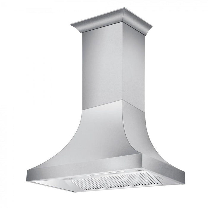 ZLINE 48" Designer Snow Stainless Finish Wall Range Hood, 8632S - 48 - Farmhouse Kitchen and Bath