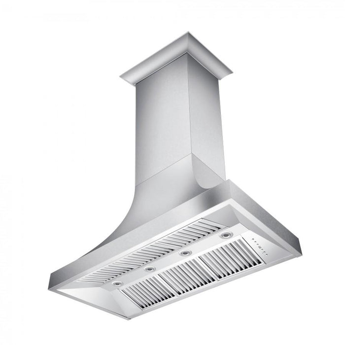ZLINE 48" Designer Snow Stainless Finish Wall Range Hood, 8632S - 48 - Farmhouse Kitchen and Bath