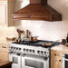 ZLINE 48" Dual Fuel Range, DuraSnow Stainless, Brass Burners, RAS - SN - BR - 48 - Farmhouse Kitchen and Bath