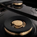 ZLINE 48" Dual Fuel Range, DuraSnow Stainless, Brass Burners, RAS - SN - BR - 48 - Farmhouse Kitchen and Bath