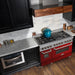 ZLINE 48" Dual Fuel Range in Snow Stainless, Red Gloss Door, RAS - RG - 48 - Farmhouse Kitchen and Bath