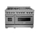 ZLINE 48" Dual Fuel Snow Stainless Range, Snow Stainless Door, RAS - SN - 48 - Farmhouse Kitchen and Bath