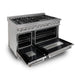 ZLINE 48" Dual Fuel Snow Stainless Range, Snow Stainless Door, RAS - SN - 48 - Farmhouse Kitchen and Bath