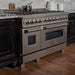 ZLINE 48" Dual Fuel Snow Stainless Range, Snow Stainless Door, RAS - SN - 48 - Farmhouse Kitchen and Bath