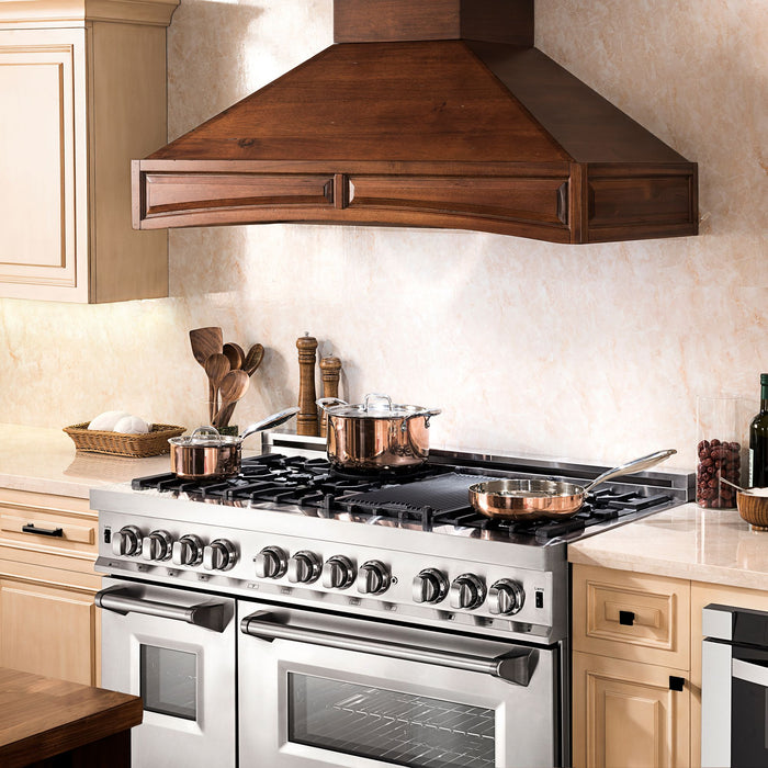 ZLINE 48" Dual Fuel Snow Stainless Range, Snow Stainless Door, RAS - SN - 48 - Farmhouse Kitchen and Bath