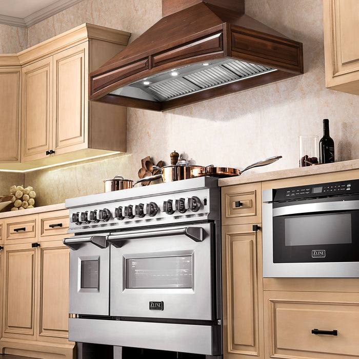 ZLINE 48" Dual Fuel Snow Stainless Range, Snow Stainless Door, RAS - SN - 48 - Farmhouse Kitchen and Bath