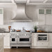 ZLINE 48" Gas Burner/Electric Oven Range Stainless, Brass Burners, RA - BR - 48 - Farmhouse Kitchen and Bath
