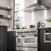 ZLINE 48" Gas Burner/Electric Oven Range Stainless, Brass Burners, RA - BR - 48 - Farmhouse Kitchen and Bath