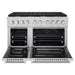 ZLINE 48 in. 8 Burner Double Oven Gas Range, Stainless Steel, SGR48 - Farmhouse Kitchen and Bath