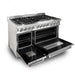 ZLINE 48" Professional Dual Fuel Range with Snow Finish Door, RA - SN - 48 - Farmhouse Kitchen and Bath