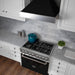 ZLINE 48" Snow Finish Wall Range Hood, Black Matte Shell, 8654BLM - 48 - Farmhouse Kitchen and Bath