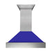 ZLINE 48" Snow Finish Wall Range Hood, Blue Matte Shell, 8654BM - 48 - Farmhouse Kitchen and Bath