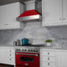 ZLINE 48" Snow Finish Wall Range Hood, Red Gloss Shell, 8654RG - 48 - Farmhouse Kitchen and Bath