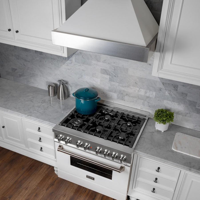 ZLINE 48" Snow Finish Wall Range Hood, White Matte Shell, 8654WM - 48 - Farmhouse Kitchen and Bath